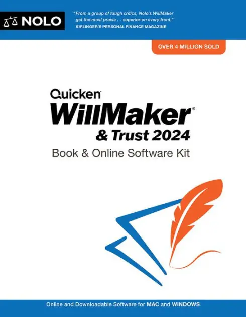 Quicken Willmaker & Trust 2024: Book & Online Software Kit Top Rated