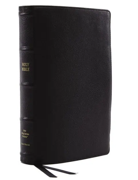 NKJV, Reference Bible, Classic Verse-by-Verse, Center-Column, Premium Goatskin Leather, Black, Premier Collection, Red Letter, Comfort Print: Holy Bible, New King James Version Shop Now