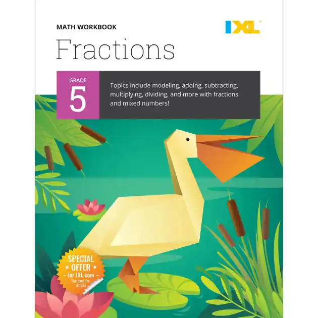 Grade 5 Fractions Workbook (IXL Workbooks) Next Day Delivery