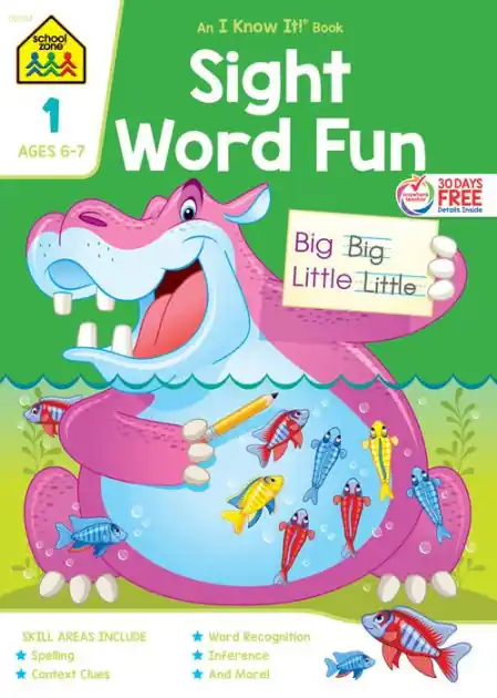 Modern School Zone Sight Word Fun Grade 1 Workbook